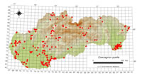 Coenagrion puella - výskyt na Slovensku
